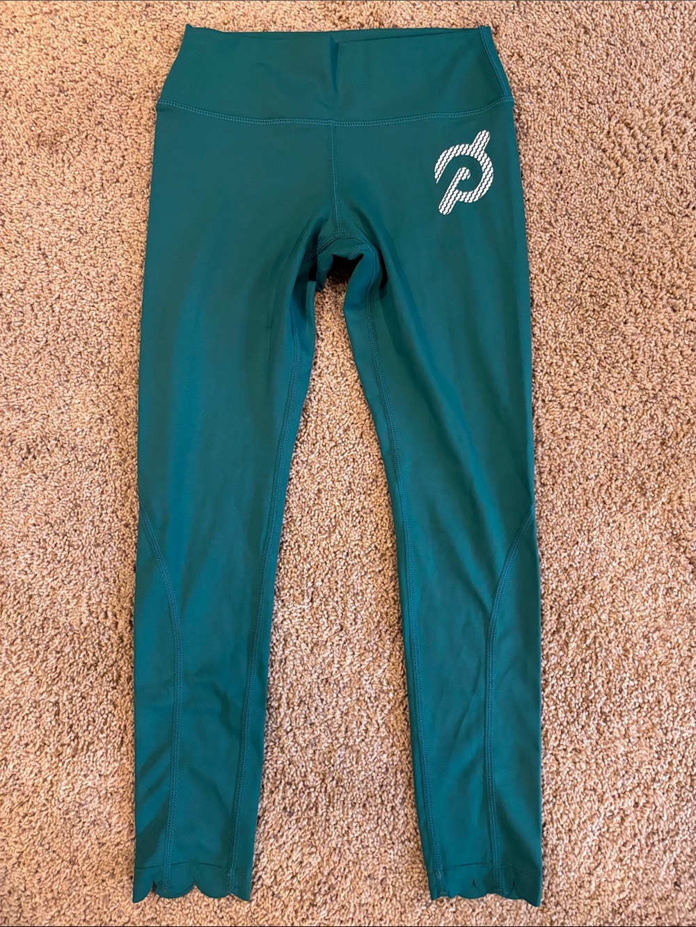 Peloton Women’s Teal Green Performance Leggings, size S